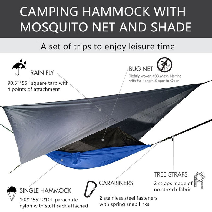 Portable Hanging Hammock w/shade